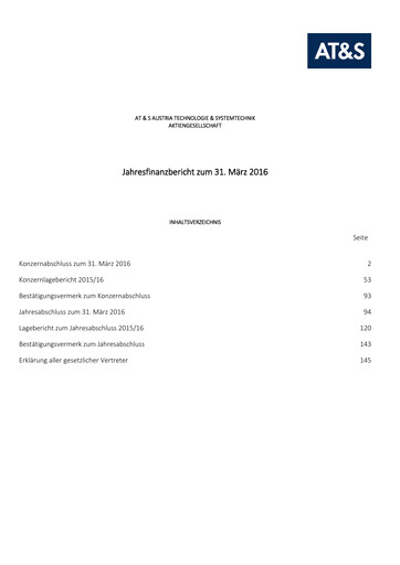 Miniature AT&S Austria Technologie & Systemtechnik Rapport financier 2015-2016
