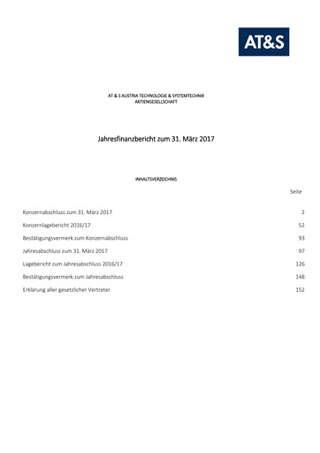 Miniature AT&S Austria Technologie & Systemtechnik Rapport financier 2016-2017
