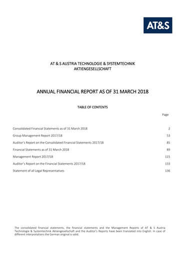 Miniature AT&S Austria Technologie & Systemtechnik Rapport financier 2017-2018