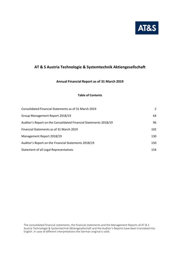 Miniature AT&S Austria Technologie & Systemtechnik Rapport financier 2018-2019