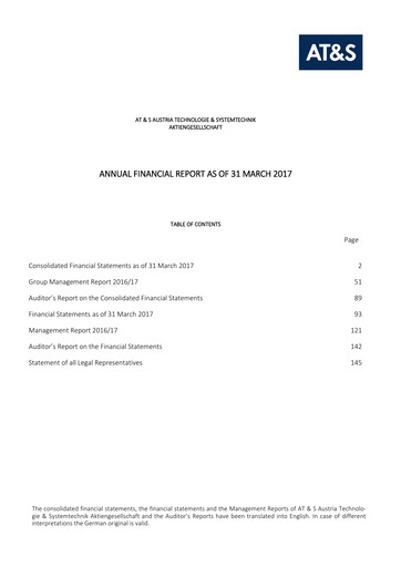 Thumbnail AT&S Austria Technologie & Systemtechnik Financial Statement 2016-2017