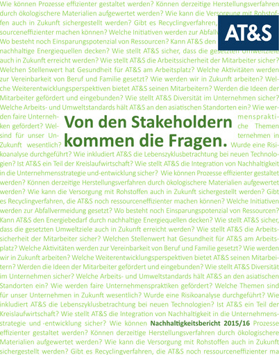 Miniature AT&S Austria Technologie & Systemtechnik Rapport de durabilité 2015-2016
