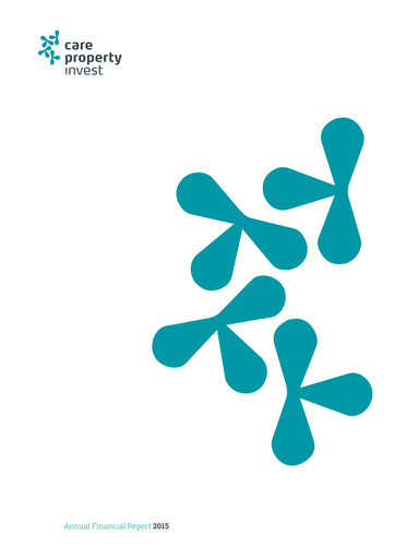Thumbnail Care Property Invest NV Annual Report 2015