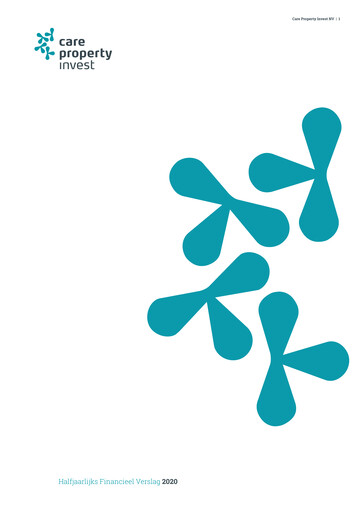 Miniature Care Property Invest NV Rapport semestriel 2020-h1