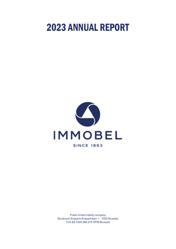Miniature Immobel Rapport annuel 2023