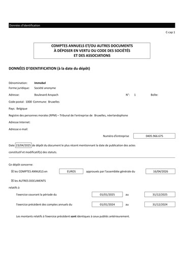 Thumbnail Immobel Financial Statement 2025