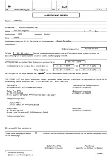 Thumbnail Immobel Financial Statement 2014