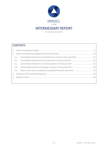 Thumbnail Immobel Half-year Report 2019-h1