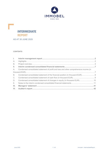 Thumbnail Immobel Half-year Report 2025-h1