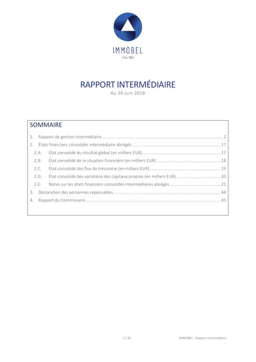 Thumbnail Immobel Half-year Report 2018-h1