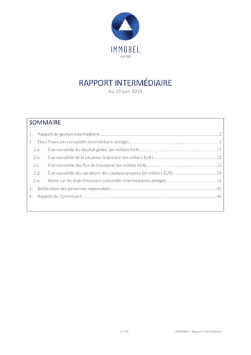 Thumbnail Immobel Half-year Report 2019-h1
