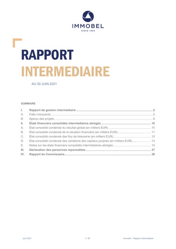 Thumbnail Immobel Half-year Report 2021-h1