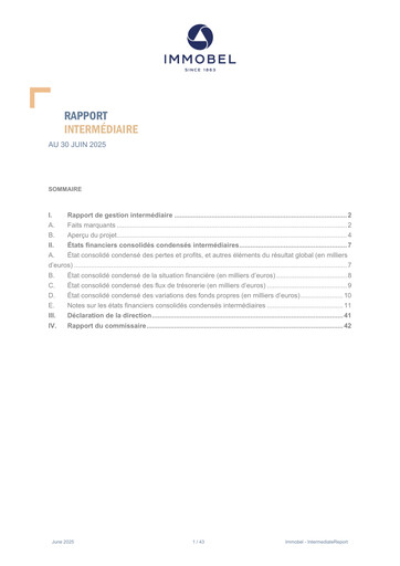Thumbnail Immobel Half-year Report 2025-h1