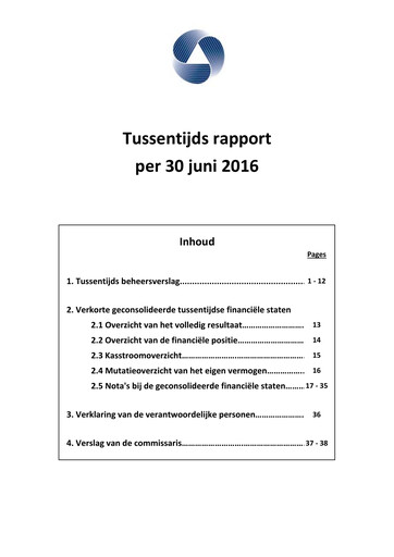 Thumbnail Immobel Half-year Report 2016-h1