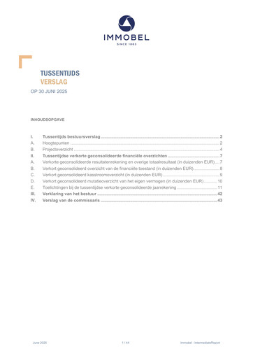 Thumbnail Immobel Half-year Report 2025-h1