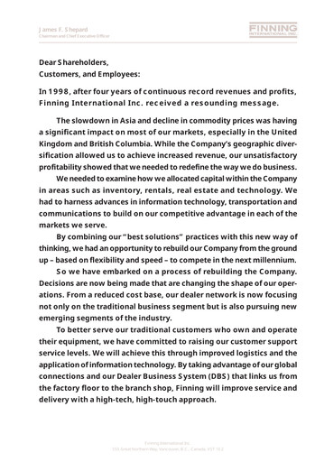 Thumbnail Finning Annual Report 1998