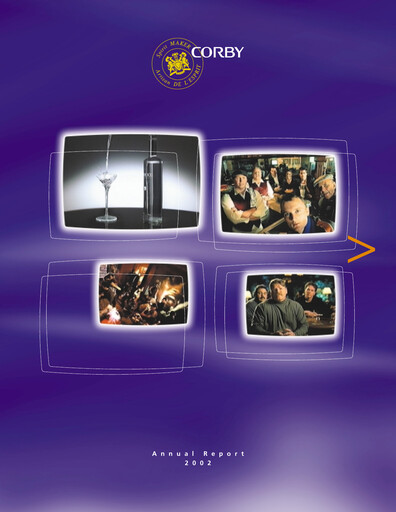 Miniature Corby Spirit and Wine Rapport annuel 2002