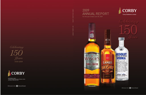 Miniature Corby Spirit and Wine Rapport annuel 2009