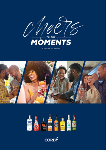 Miniature Corby Spirit and Wine Rapport annuel 2021