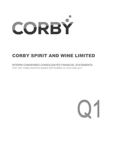 Thumbnail Corby Spirit and Wine Financial Statement 2019-q1