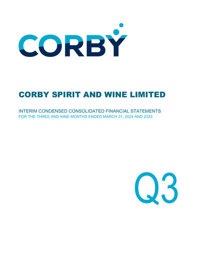 Thumbnail Corby Spirit and Wine Financial Statement 2024-q3