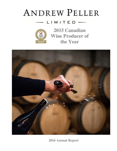 Thumbnail Andrew Peller
 Annual Report 2016