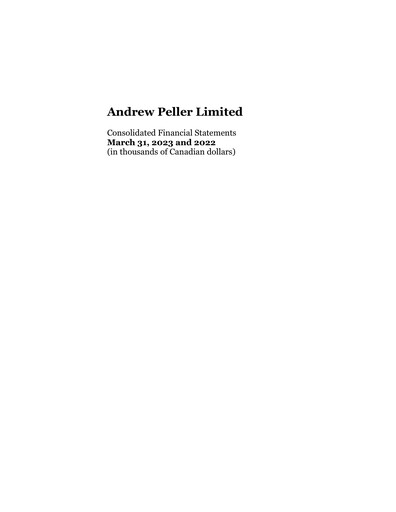 Thumbnail Andrew Peller
 Financial Statement fy2023