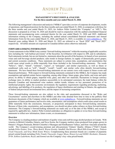 Thumbnail Andrew Peller
 Quarterly Report fy2026-q4