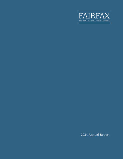 Thumbnail Fairfax Financial
 Annual Report 2024