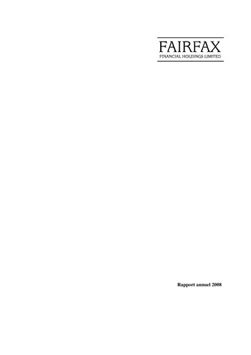 Thumbnail Fairfax Financial
 Annual Report 2008