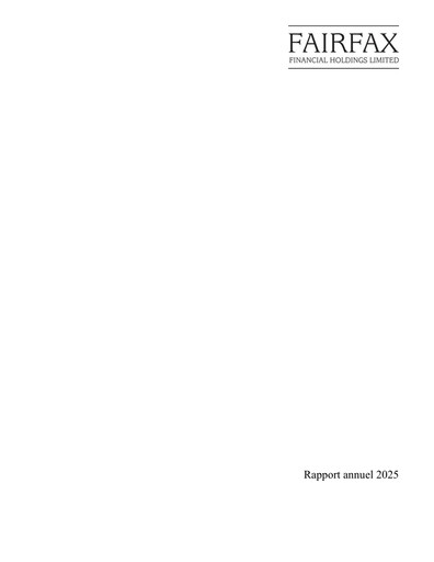 Thumbnail Fairfax Financial
 Annual Report 2025