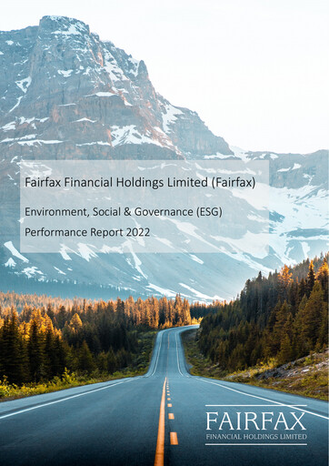 Miniature Fairfax Financial
 Rapport ESG 2022