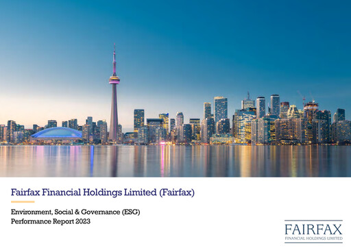 Thumbnail Fairfax Financial
 ESG Report 2023