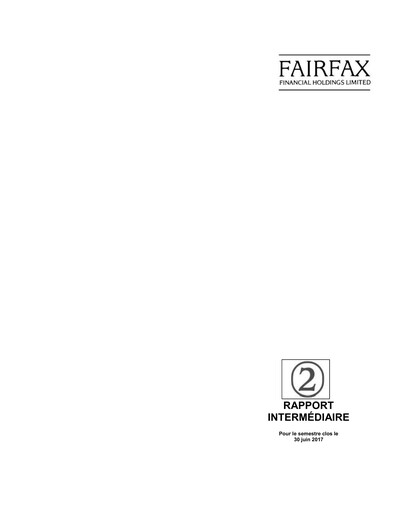 Thumbnail Fairfax Financial
 Quarterly Report 2017-q2