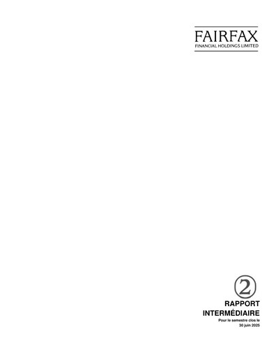 Thumbnail Fairfax Financial
 Quarterly Report 2025-q2