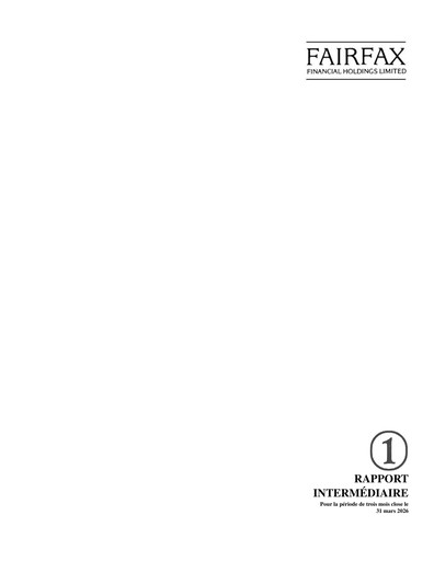 Thumbnail Fairfax Financial
 Quarterly Report 2026-q1