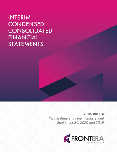 Thumbnail Frontera Energy Financial Statement 2020-q3