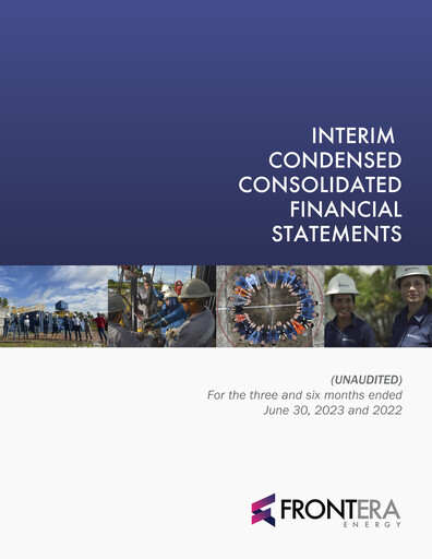 Thumbnail Frontera Energy Financial Statement 2023-q2