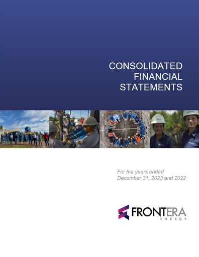 Thumbnail Frontera Energy Financial Statement 2023