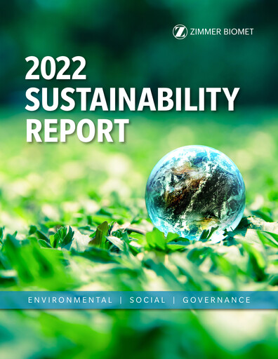 Thumbnail Zimmer Biomet Sustainability Report 2022