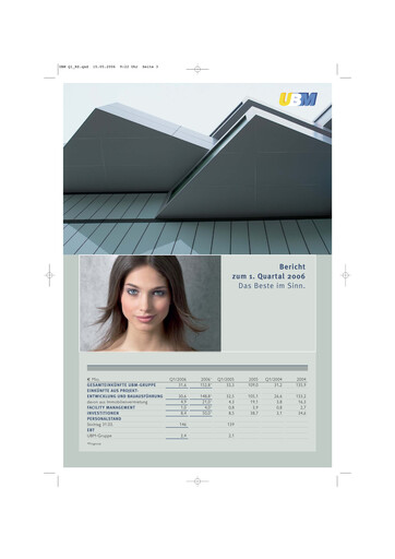 Thumbnail UBM Development Quarterly Report 2006-q1