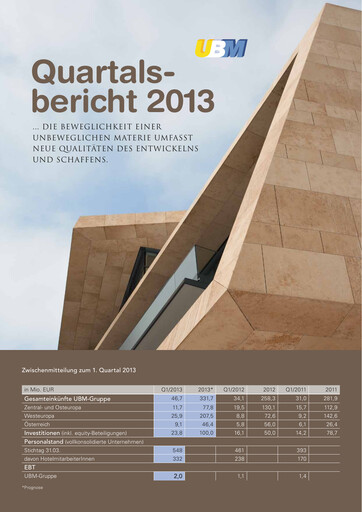 Thumbnail UBM Development Quarterly Report 2013-q1