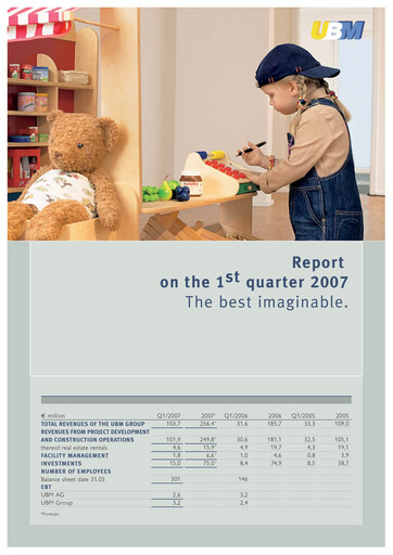 Thumbnail UBM Development Quarterly Report 2007-q1