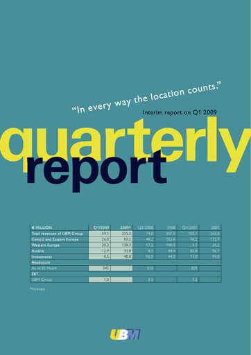 Thumbnail UBM Development Quarterly Report 2009-q1