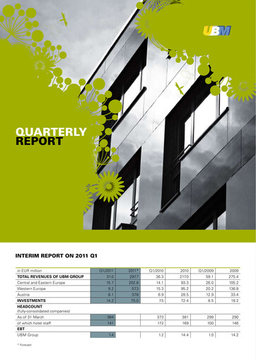 Thumbnail UBM Development Quarterly Report 2011-q1