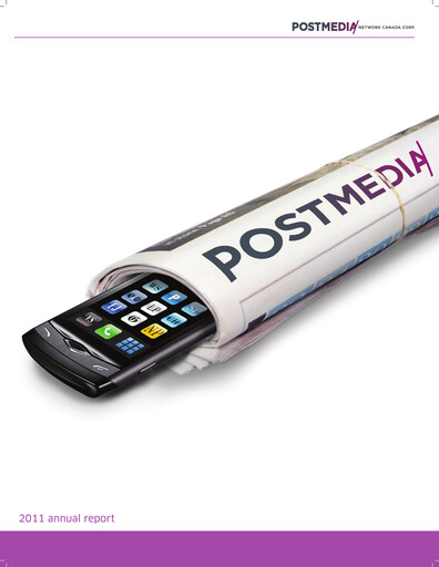 Miniature Postmedia Network Canada Rapport annuel 2011
