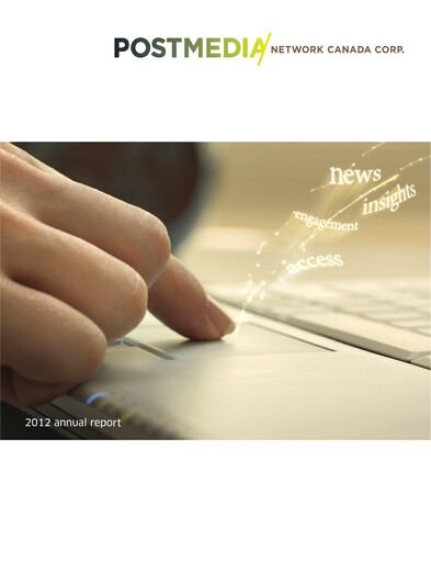 Miniature Postmedia Network Canada Rapport annuel 2012