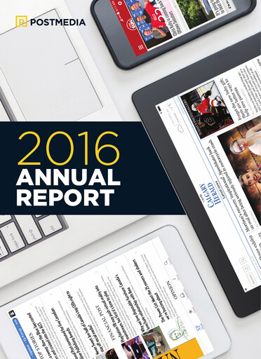 Miniature Postmedia Network Canada Rapport annuel 2016