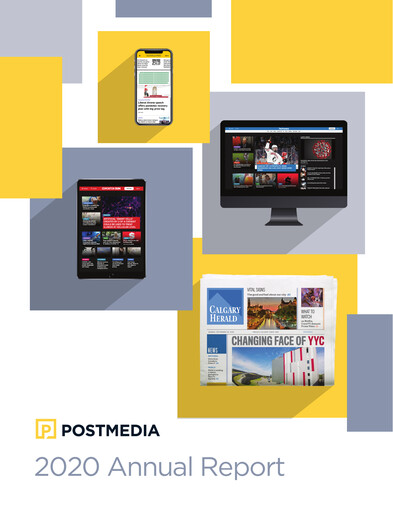 Miniature Postmedia Network Canada Rapport annuel 2020