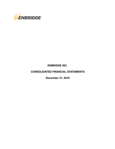 Thumbnail Enbridge Financial Statement 2019